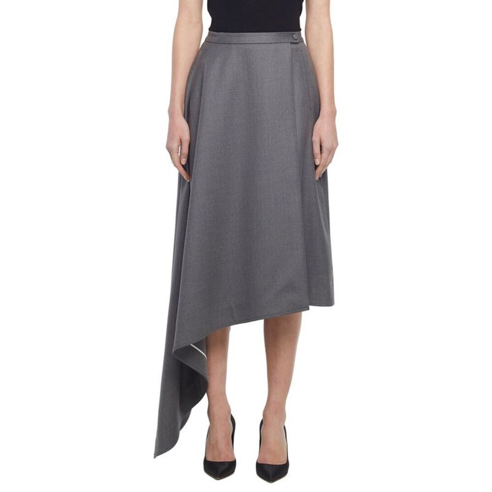 Adam Lippes Womens  Orion Wool-Blend Skirt, Grey